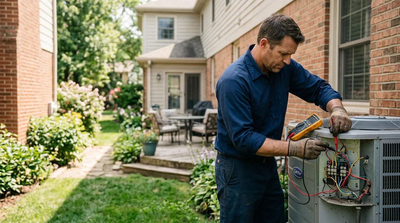 HVAC technician working near Huntington, UT